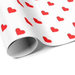 Papel De Regalo Corazones rojos