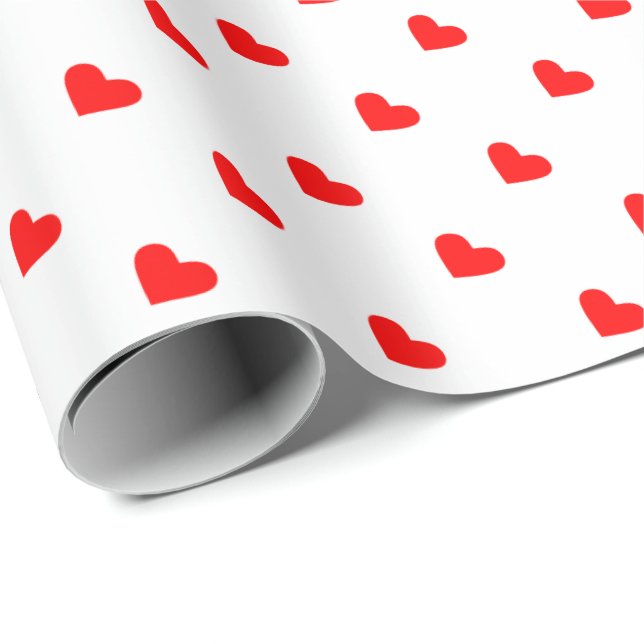 Papel De Regalo Corazones rojos (Esquina del rollo)