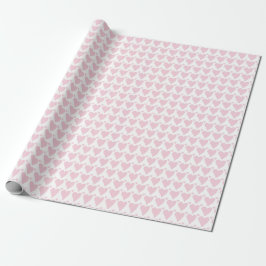 Papel De Regalo Corazones Rosados Pastel