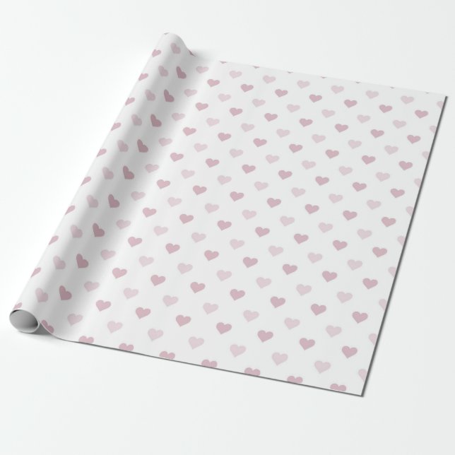 Papel De Regalo Corazones Rosas (Desenrollado)