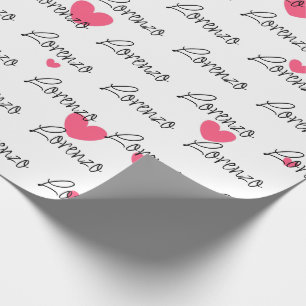Papel de regalo Corazones Rosas Personalizado