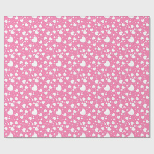 Papel de Regalo Corazones Rosas y Blancos