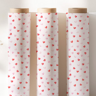 Papel De Regalo Corazones rosas y rojos