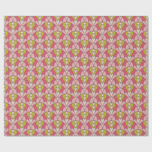 Papel De Regalo Corazones rosas y verdes