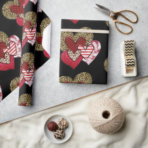 Papel De Regalo Corazones salvajes múltiples
