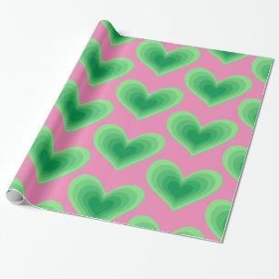 Papel De Regalo Corazones Verde Salvia Thunder_Cove