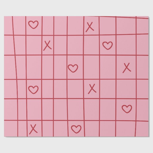Papel De Regalo Corazones XO (Superficie plana)