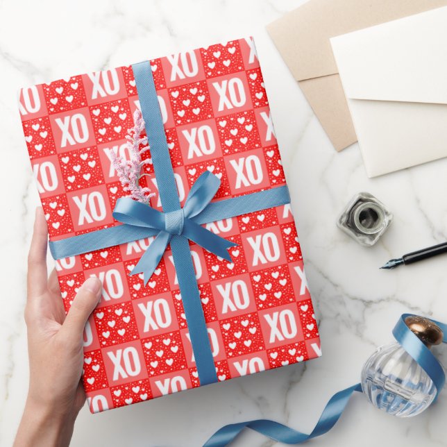 Papel De Regalo Corazones XOXO San Valentín (Regalar)