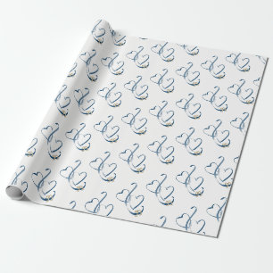 Papel De Regalo "Corazones y anillos Bodas"