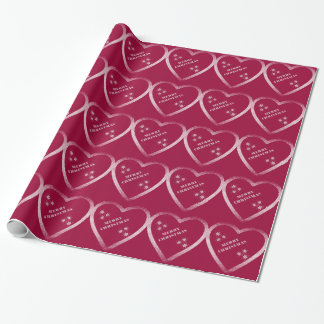 Papel De Regalo Corazones y purpurina