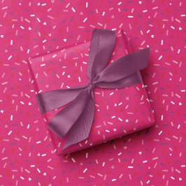 Papel De Regalo Corazones y rociadores de color rosa púrpura