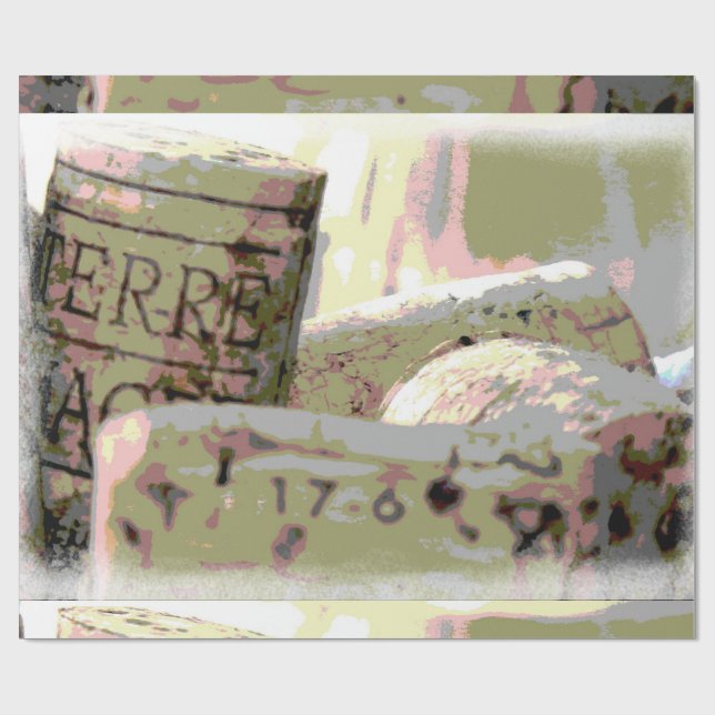Papel De Regalo Corchos entonados verdes y rojos del vino (Superficie plana)