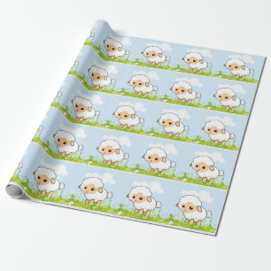 Papel De Regalo Cordero Pequeño Cutest