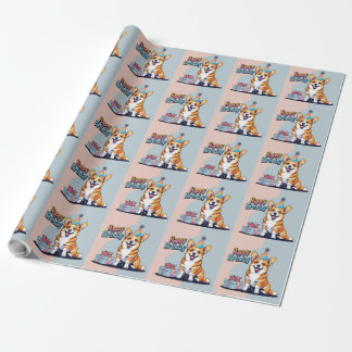 Papel De Regalo Corgi Colorful