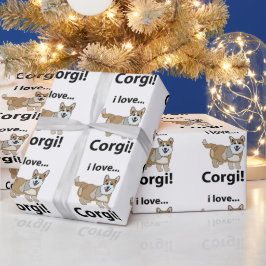 Papel De Regalo Corgi I Love Corgi