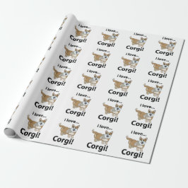 Papel De Regalo Corgi I Love Corgi