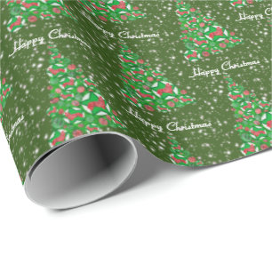 Papel De Regalo Corgi Welsh Dog Navidad Árbol vacaciones Verde
