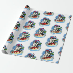 Papel De Regalo corgis en la nieve
