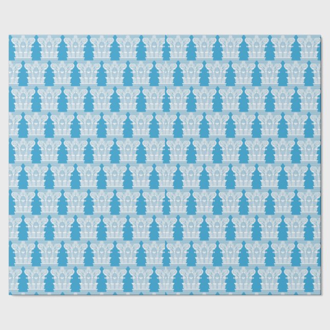 Papel De Regalo Corintios azules de bodas (Costura)