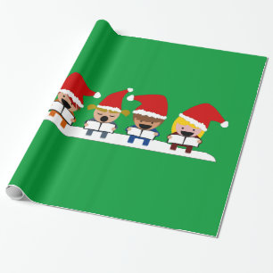 Papel De Regalo Coro de Navidades Bebés