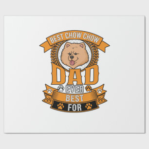 Papel De Regalo Coro Padre Perro Siempre Corona Huellas de Patas