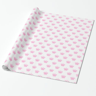 Papel De Regalo Corona 01 - Rosa en blanco