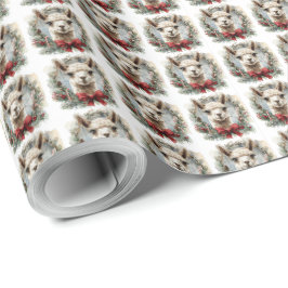 Papel De Regalo Corona de alpaca Navidad Regalo de envoltorio