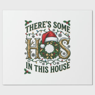 Papel De Regalo Corona de Navidad de Casa Hos Sombrero de Santa Lu