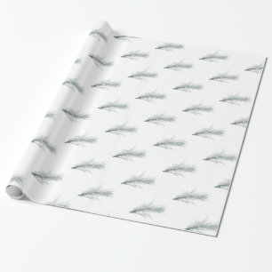 Papel De Regalo Corona de Navidad de Pino Simple Fiesta