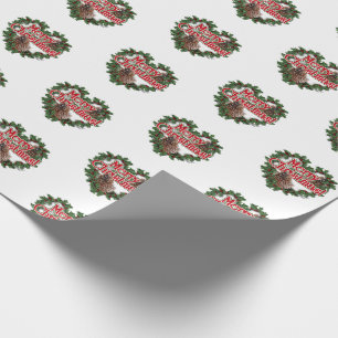 Papel De Regalo Corona de Navidad del Corazón