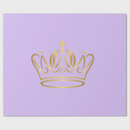 Papel De Regalo corona dorada elegante icono regalo púrpura 