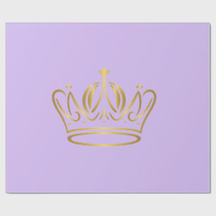 Papel De Regalo corona dorada elegante icono regalo púrpura 