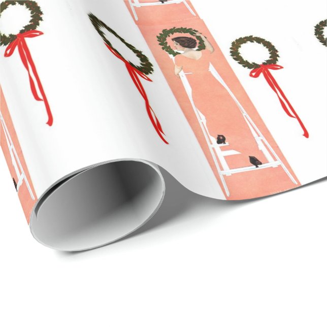 Papel De Regalo Coronas colgantes (Esquina del rollo)