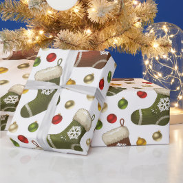 Papel De Regalo Coronas de Navidad