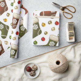 Papel De Regalo Coronas de Navidad