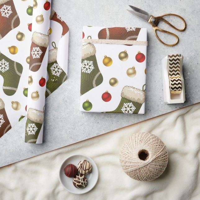 Papel De Regalo Coronas de Navidad (Artesanía)