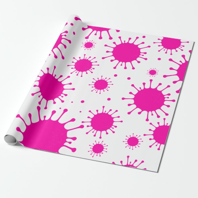 Papel De Regalo coronavirus rosa (Desenrollado)