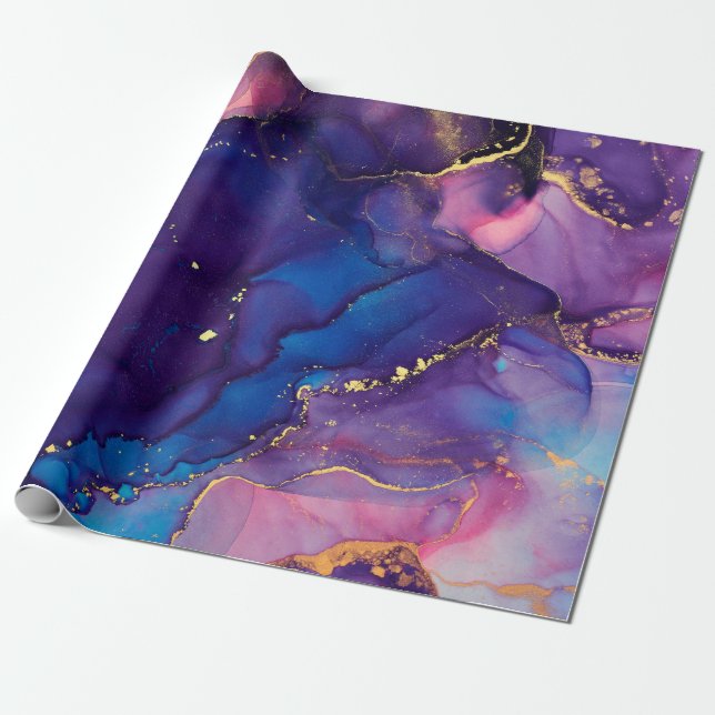 Papel De Regalo Corrientes de tonalidades translúcidas, nadando me (Desenrollado)