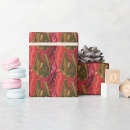 Papel De Regalo Corsa del salmón rojo