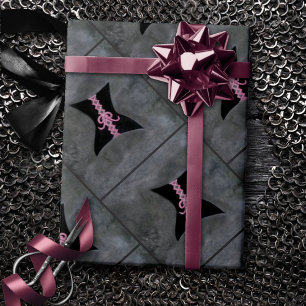 Papel De Regalo Corset de cinta rosada   Conciencia sobre el cánce