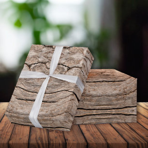 Papel De Regalo Corta de madera de árbol cruzado sin foco