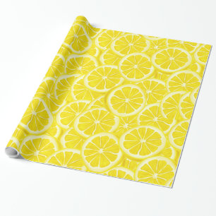 Papel De Regalo Cortes de limón acuarelas