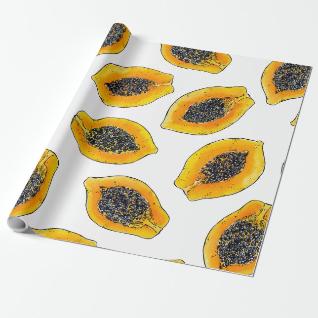 Papel De Regalo Cortes de papaya (Desenrollado)