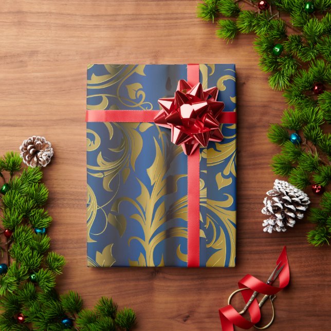 Papel De Regalo Cortinas doradas 1 (Regalo de vacaciones)