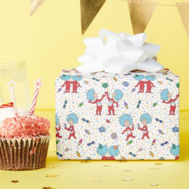 Papel De Regalo Cosa Una Cosa Dos Patrón De Celebración (Fiesta de cumpleaños )