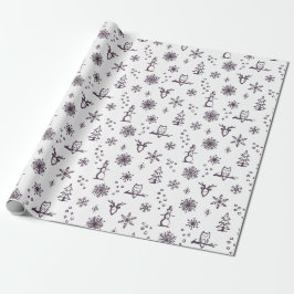 Papel de regalo Cosas de Invierno - Nieve + Higo