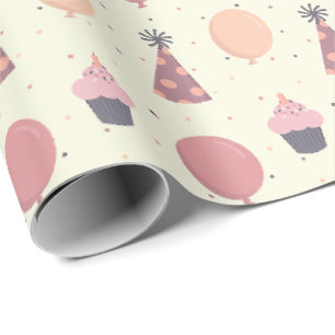 Papel De Regalo Cosas fiestas de cumpleaños en tonos silenciosos