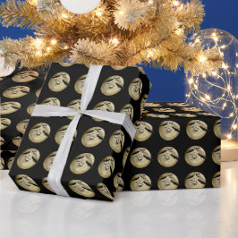 Papel De Regalo Cosecha De Halloween Luna Completa Y Vuelos Noctur