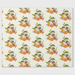 Papel De Regalo Cosecha de hongos silvestres del bosque