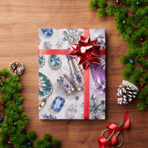 Papel De Regalo Cosméticos Joya de Zafiro Navidad